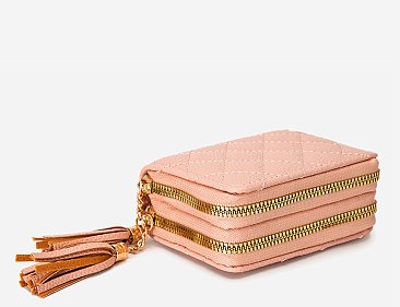 Chevron Quilted Flap 2-in-1 Shoulder Bag