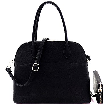 Classy 2-Way Dome Satchel Wallet SET MH-XR7204W