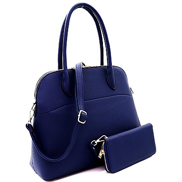 Classy 2-Way Dome Satchel Wallet SET MH-XR7204W