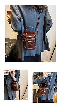 Cylender Shape Bucket - Cross body Bag