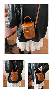 Cylender Shape Bucket - Cross body Bag