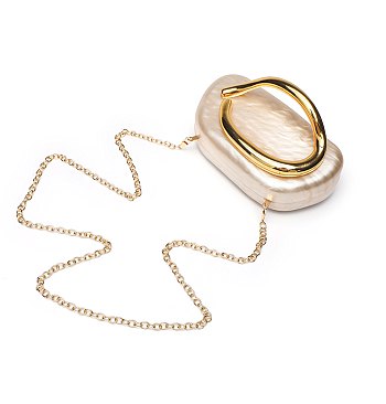 Acrylic Clutch Box Metal Handle Evening Bag