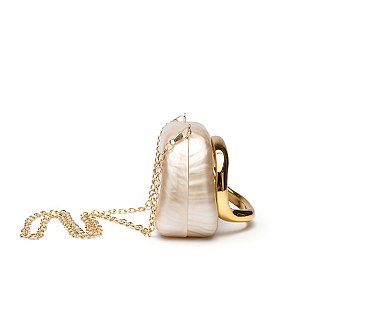 Acrylic Clutch Box Metal Handle Evening Bag