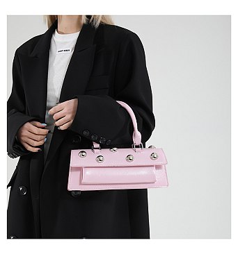 Studded "Satchel" Cross-body Bag