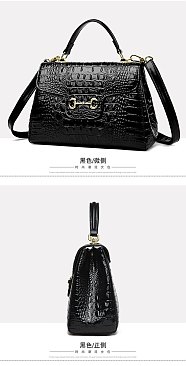 Exceptional Quality Crocodile Medium Size Satchel