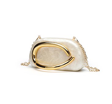 Acrylic Clutch Box Metal Handle Evening Bag