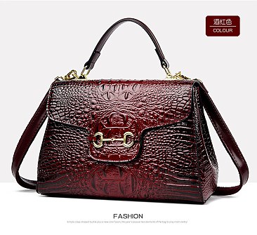 Exceptional Quality Crocodile Medium Size Satchel