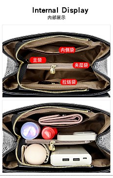 Exceptional Quality Crocodile Medium Size Satchel