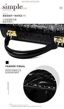 Exceptional Quality Crocodile Medium Size Satchel