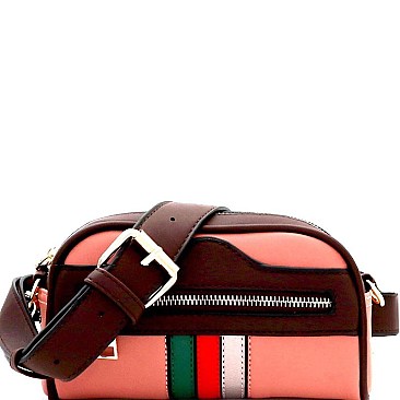 Color Block Striped 2-Way Fanny Pack Cross Body MH-YD7222