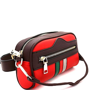 Color Block Striped 2-Way Fanny Pack Cross Body MH-YD7222