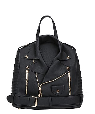 Moto Jacket Design Satchel Backpack