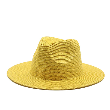 Floppy Brim Straw Panama Fedora Hat