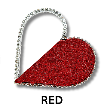 Heart Shaped Clutch with Crystal Handle