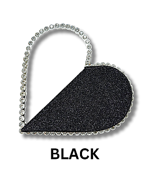 Heart Shaped Clutch with Crystal Handle