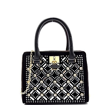 YL313S-LP Rhinestone Embellished Quality Small Satchel