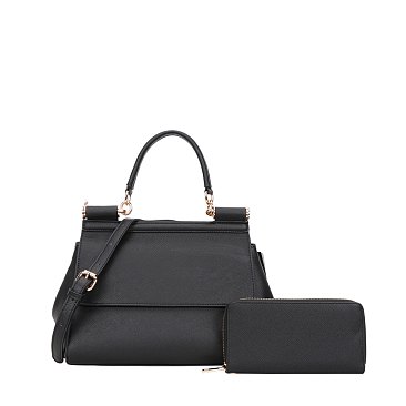 2- In-1 Saffiano Doctor Design Handbag with Wallet