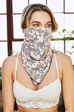 FLORAL BANDANA FACEMASK