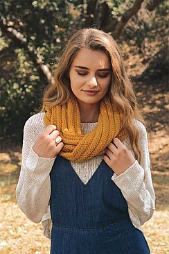 Rib Knit Infinity Scarf