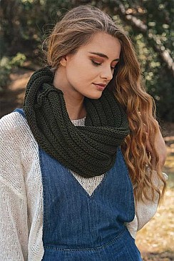 Rib Knit Infinity Scarf