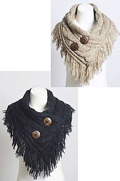HEATHER FRINGE SHOULDER WARMER