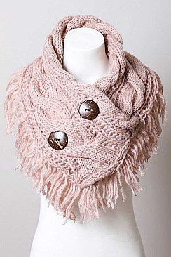 HEATHER FRINGE SHOULDER WARMER
