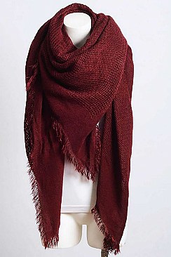 OPEN WEAVE SQUARE SCARF