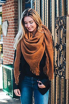 OPEN WEAVE SQUARE SCARF