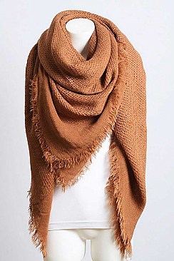 OPEN WEAVE SQUARE SCARF