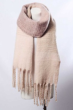 OMBRE TASSEL KNIT SCARF