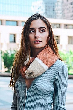 ULTRA SOFT MOHAIR WIDE STRIPE INFINITY SCARF