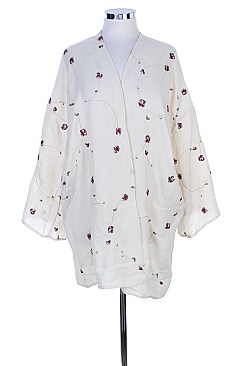 EMBROIDERED FLORAL KIMONO