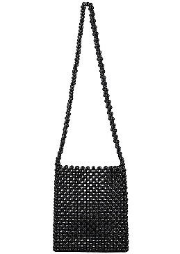 FASHION WOODEN BEADED SHOULDER BAG