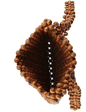 FASHION WOODEN BEADED SHOULDER BAG