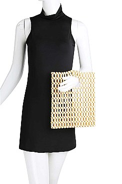 FASHION NATURAL BEAD TOTE BAG