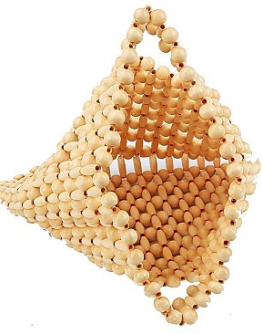 FASHION NATURAL BEAD TOTE BAG