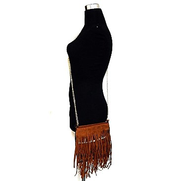 Boutique Wanted Aztec Print Fringed Cross Body