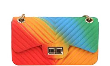 TRENDY JELLY MULTI COLORED DESIGN CROSSBODY BAG