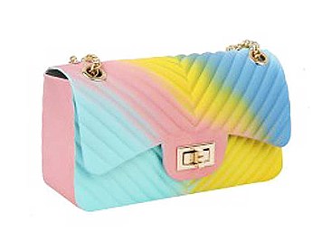 TRENDY JELLY MULTI COLORED DESIGN CROSSBODY BAG