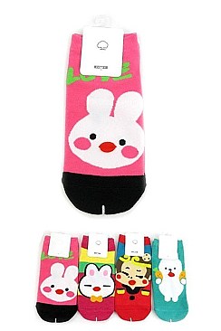Pack of (12 pieces) Assorted Color Comic Print Socks Set LAZ69738