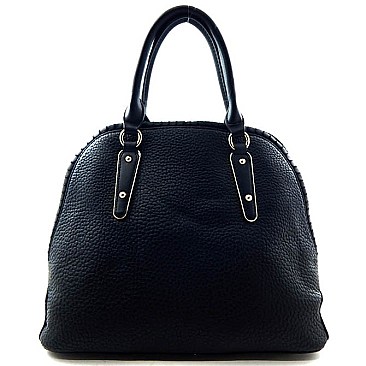 Quality Stitch Accent Soft Touch Satchel