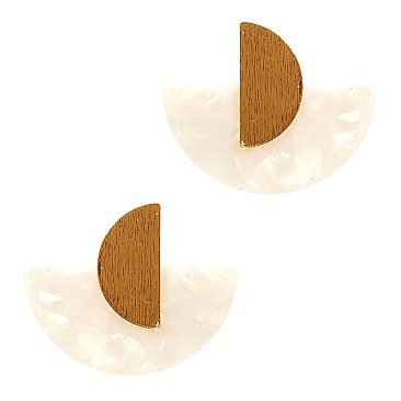 Multicolored Acrylic Metal Post Earring MH-ZE1598