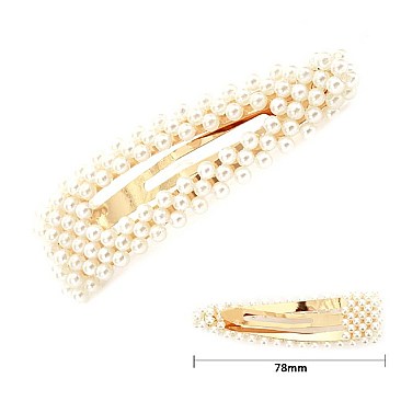 Stylish Plastic Pearl Open-cut Triangle Large Hair Pin MH-ZH0041