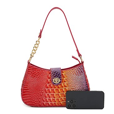 Crocodile Tie-dyed Satchel Shoulder Bag