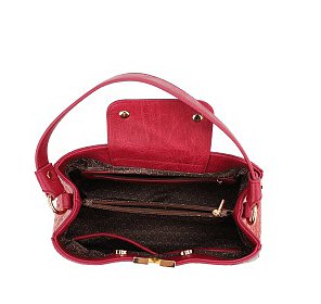 2- In1 Tie-Dye Croc -V- Emblem Bucket - Shoulder Handbag with Wallet