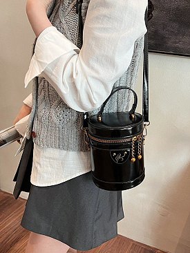 Cylender Shape Bucket - Cross body Bag