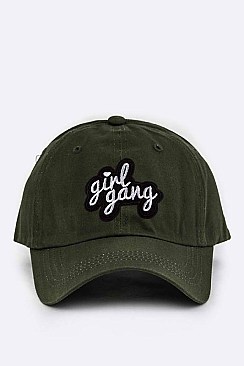 Embroidered Girl Gang Cotton Cap LA-EMH0956D