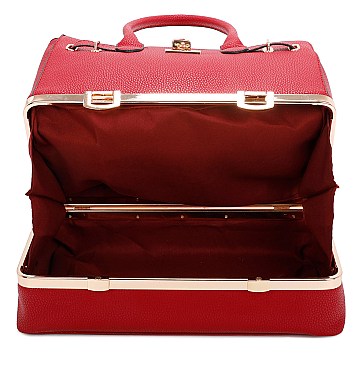 2 in 1 Bottom Compartment Padlock BOXY Satchel & Wallet