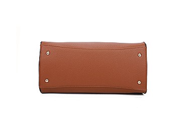 3 IN 1 PADLOCK SATCHEL CROSSBODY & WALLET SET