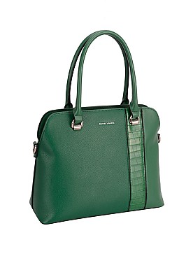 DESIGNER DAVID JONES CROC TRIM DOME SATCHEL